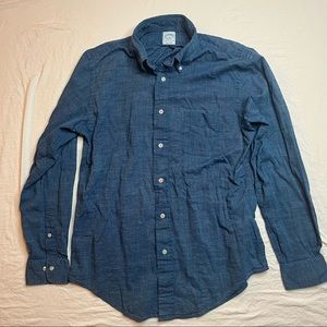 Brooks Brothers Long-Sleeve Oxford Cloth Button Down - (M) - Blue